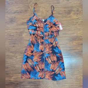 Xhilaration Feather Zip Up Ruffle Sundress Size Small NWT Never Worn